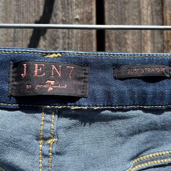 Jen7 by 7 for all mankind slim straight blue jeans size 2 - Picture 16 of 17